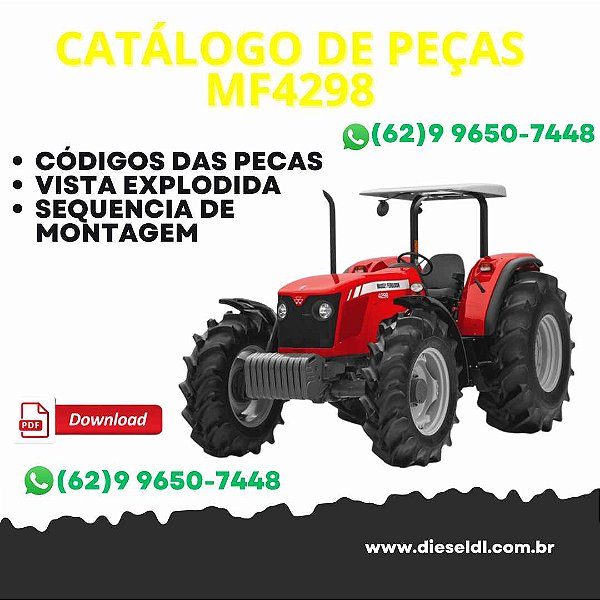 CATÁLOGO DE PEÇAS TRATOR MF4298 MASSEY FERGUSON