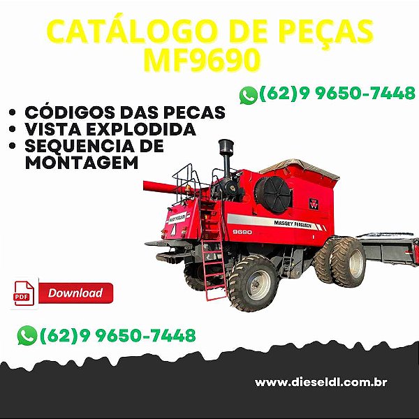 CATÁLOGO DE PEÇAS COLHEITADEIRA MF9690  MASSEY FERGUSON