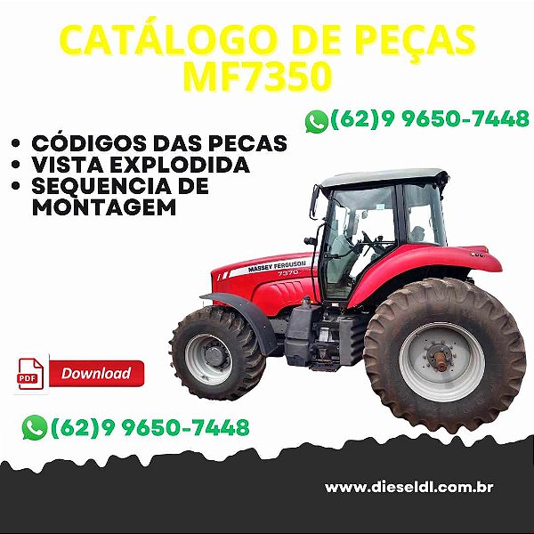 CATÁLOGO DE PEÇAS TRATOR MF7350  MASSEY FERGUSON