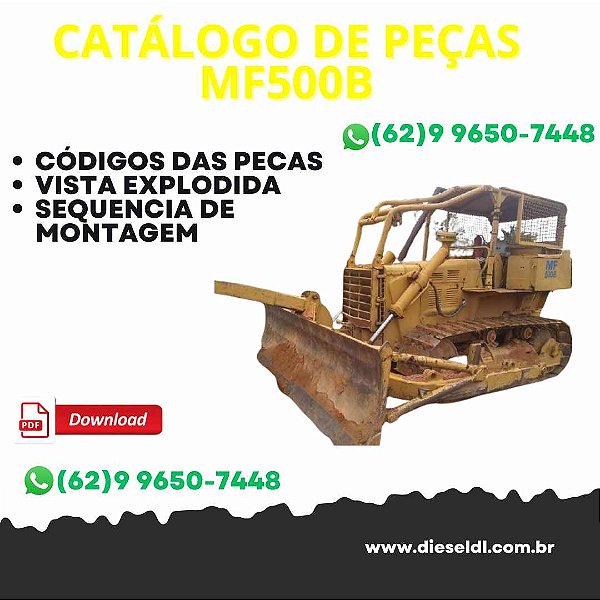 CATÁLOGO DE PEÇAS TRATOR ESTEIRAS MF500B MASSEY FERGUSON