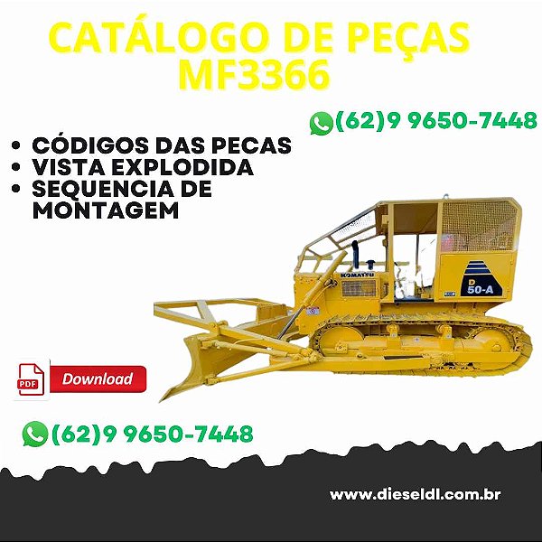 CATÁLOGO DE PEÇAS TRATOR ESTEIRAS MF3366 MASSEY FERGUSON