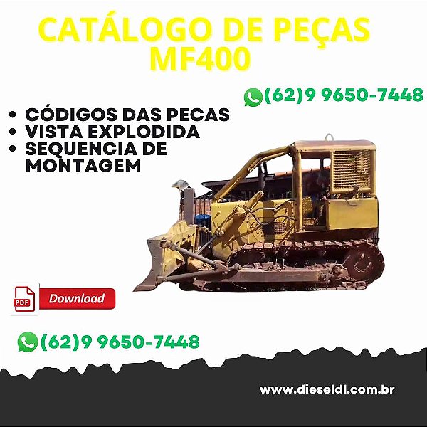 CATÁLOGO DE PEÇAS TRATOR ESTEIRAS MF400 MASSEY FERGUSON