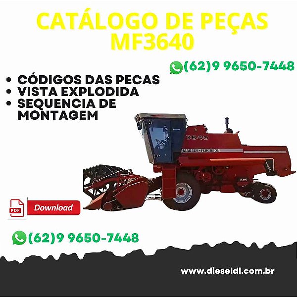 CATÁLOGO DE PEÇAS COLHEITADEIRA MF3640  MASSEY FERGUSON