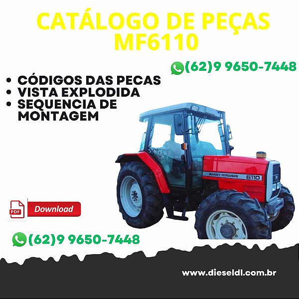 CATÁLOGO DE PEÇAS TRATOR MF6110  MASSEY FERGUSON