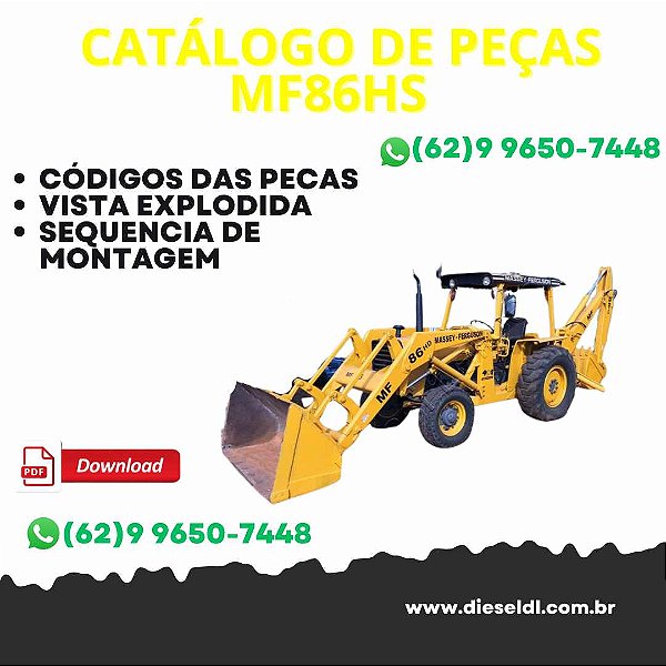 CATÁLOGO DE PEÇAS RETROESCAVADEIRA MF86HS  MASSEY FERGUSON