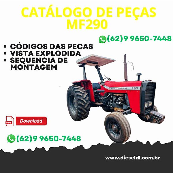 CATÁLOGO DE PEÇAS TRATOR MF290  MASSEY FERGUSON