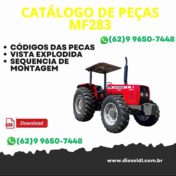 CATÁLOGO DE PEÇAS TRATOR MF283 MASSEY FERGUSON