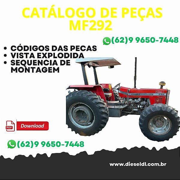 CATÁLOGO DE PEÇAS TRATOR MF292  MASSEY FERGUSON