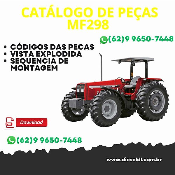 CATÁLOGO DE PEÇAS TRATOR MF298 MASSEY FERGUSON