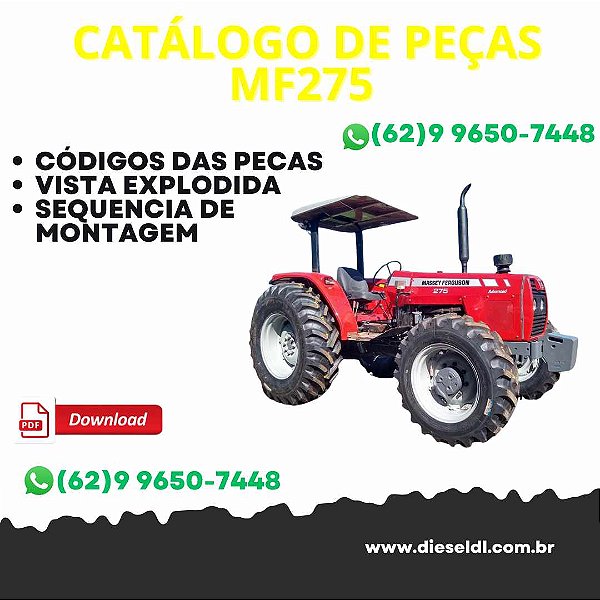 CATÁLOGO DE PEÇAS  TRATOR MF275 MASSEY FERGUSON
