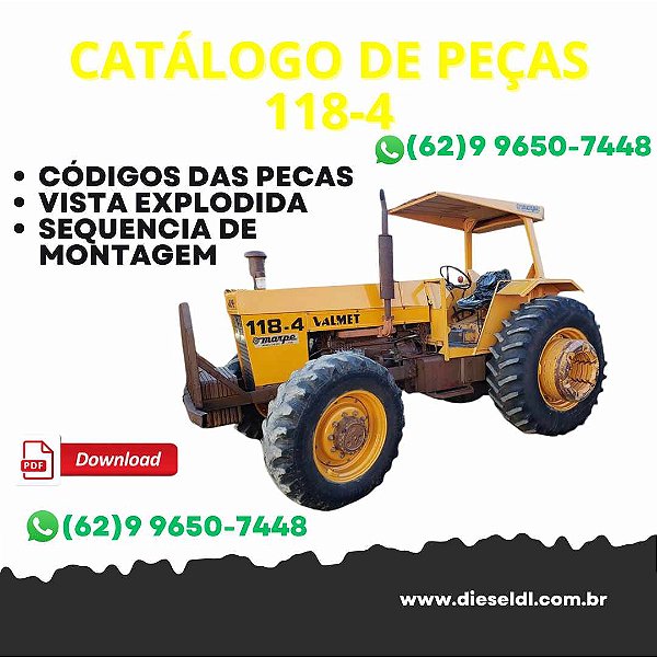 CATALOGO DE PEÇAS  TRATOR 118 118-4 138-4 VALMET VALTRA