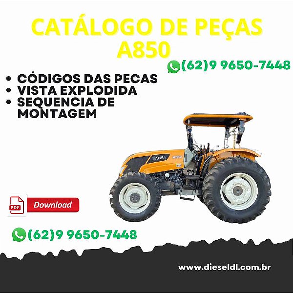 CATALOGO DE PEÇAS TRATOR A850 VALTRA