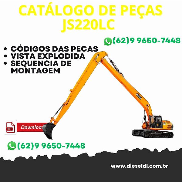 CATALOGO DE PEÇAS ESCAVADEIRA  JS210CS JS220LC JS220LR JS235LC  JCB