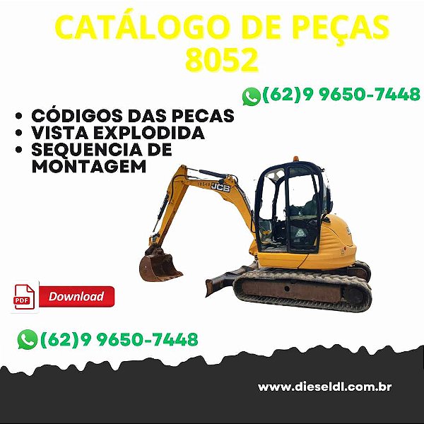 CATALOGO DE PEÇAS   MINI ESCAVADEIRA 8052  JCB