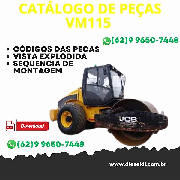 CATALOGO DE PEÇAS  ROLO COMPACTADOR VM115  JCB