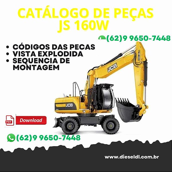 CATÁLOGO DE PEÇAS ESCAVADEIRAS JS 160W SERIE 3   JCB