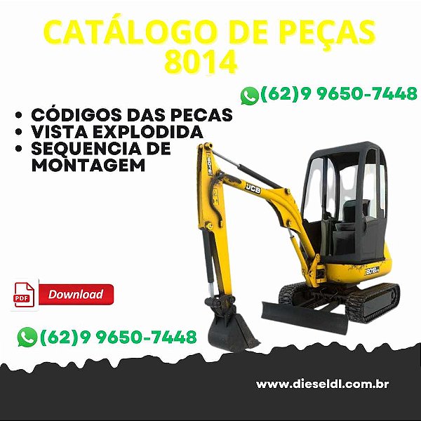 CATÁLOGO DE PEÇAS MINI ESCAVADEIRAS 8014 8015 8016 8017 8018  JCB