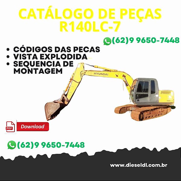 CATÁLOGO DE PEÇAS  ESCAVADEIRA R140LC-7 HYUNDAI