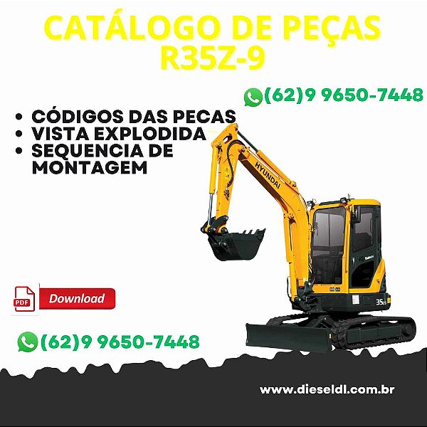 CATÁLOGO DE PEÇAS  MINI ESCAVADEIRA R35Z-9 HYUNDAI