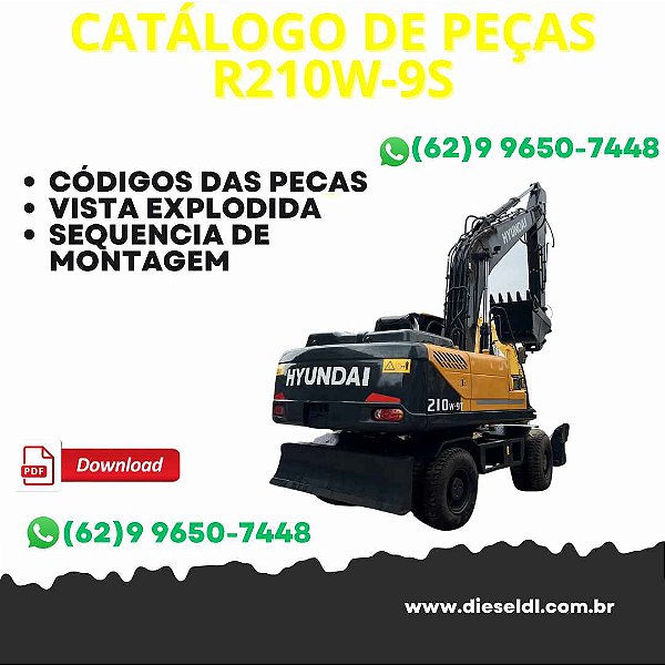 CATÁLOGO DE PEÇAS  ESCAVADEIRA R210W-9S HYUNDAI