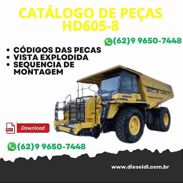 CATÁLOGO DE PEÇAS   CAMINHÃO FORA DE ESTRADA HD605-8 KOMATSU