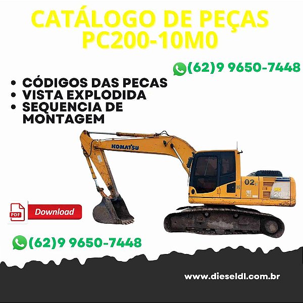 CATÁLOGO DE PEÇAS  ESCAVADEIRA PC200-10M0 KOMATSU