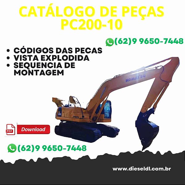 CATÁLOGO DE PEÇAS  ESCAVADEIRA PC200-10 KOMATSU