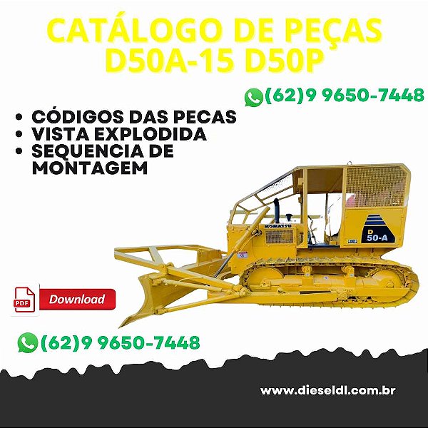 CATÁLOGO DE PEÇAS  TRATOR ESTEIRAS D50A-15 D50P-15 D50PL-15 KOMATSU