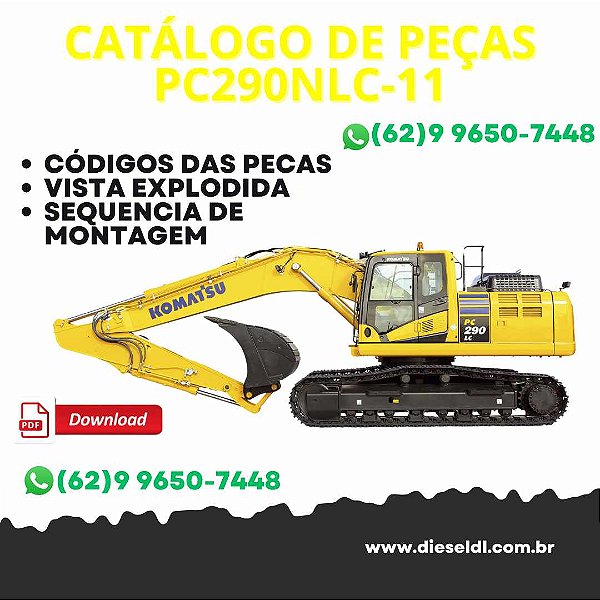 CATÁLOGO DE PEÇAS  ESCAVADEIRA PC290NLC-11 KOMATSU