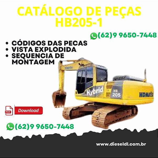 CATÁLOGO DE PEÇAS  ESCAVADEIRA HB205-1 KOMATSU