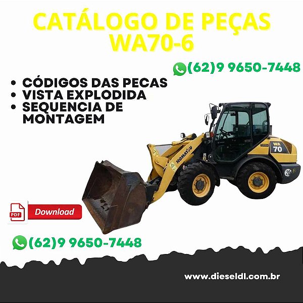 CATÁLOGO DE PEÇAS CARRREGADEIRA WA70-6 KOMATSU