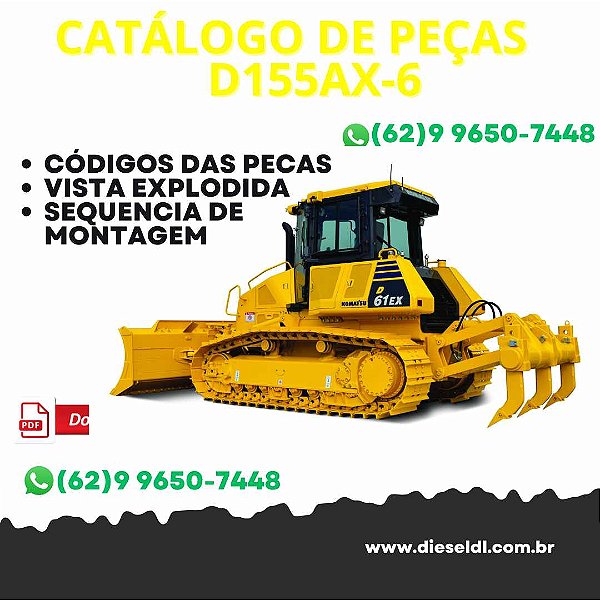 CATÁLOGO DE PEÇA  TRATOR ESTEIRAS D155AX-6  KOMATSU