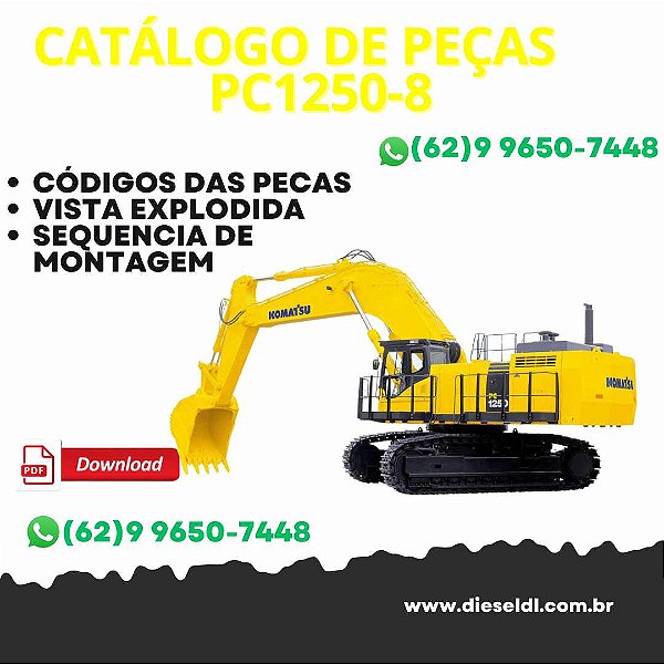 CATÁLOGO DE PEÇA  PC1250-8R ESCAVADEIRA KOMATSU