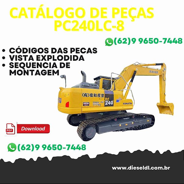 CATÁLOGO DE PEÇAS  ESCAVADEIRA PC240LC-8 KOMATSU