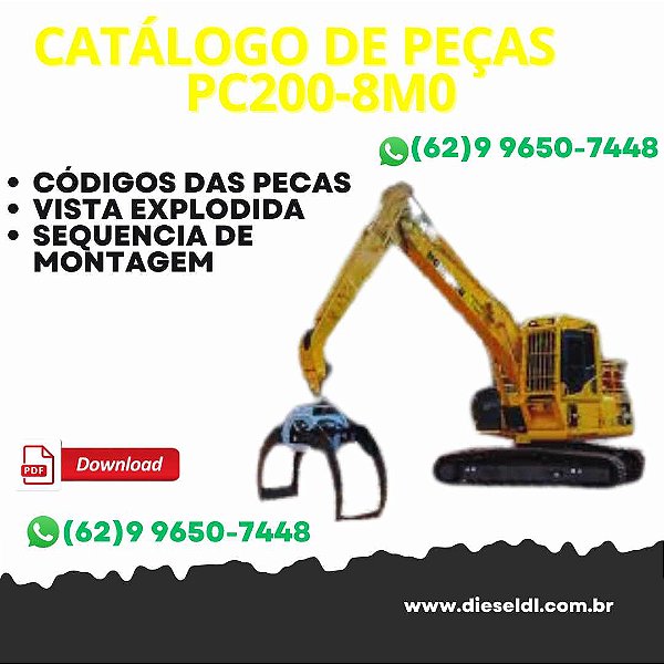 CATÁLOGO DE PEÇAS  ESCAVADEIRA PC200-8M0 PC200LC-8M0 KOMATSU