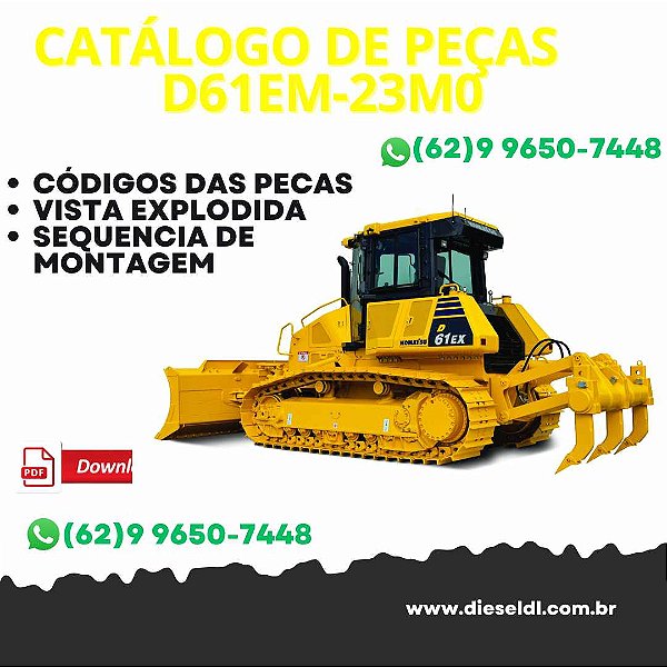 CATÁLOGO DE PEÇAS   TRATOR ESTEIRAS D61EM-23M0 KOMATSU