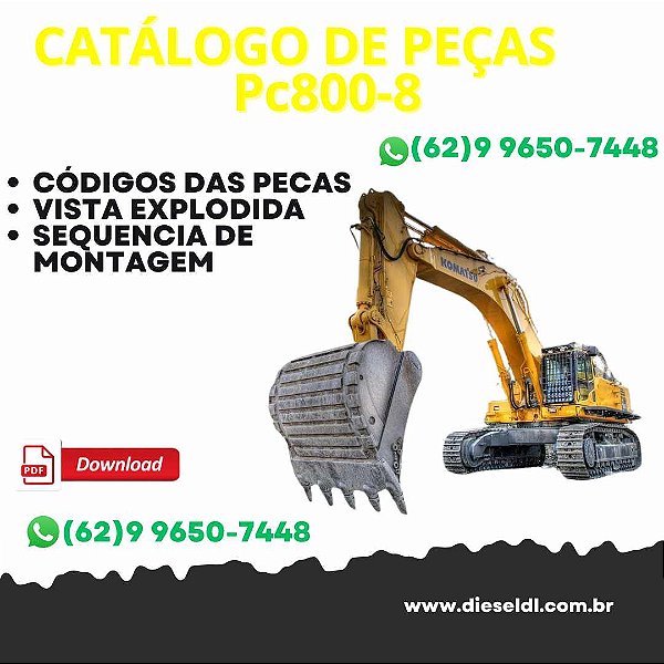 CATÁLOGO DE PEÇAS  ESCAVADEIRA Pc800-8 KOMATSU