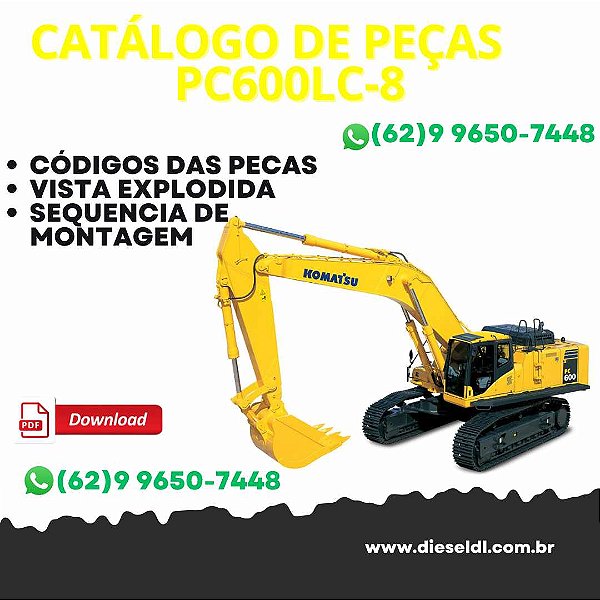 CATÁLOGO DE PEÇAS ESCAVADEIRA PC600LC-8 KOMATSU