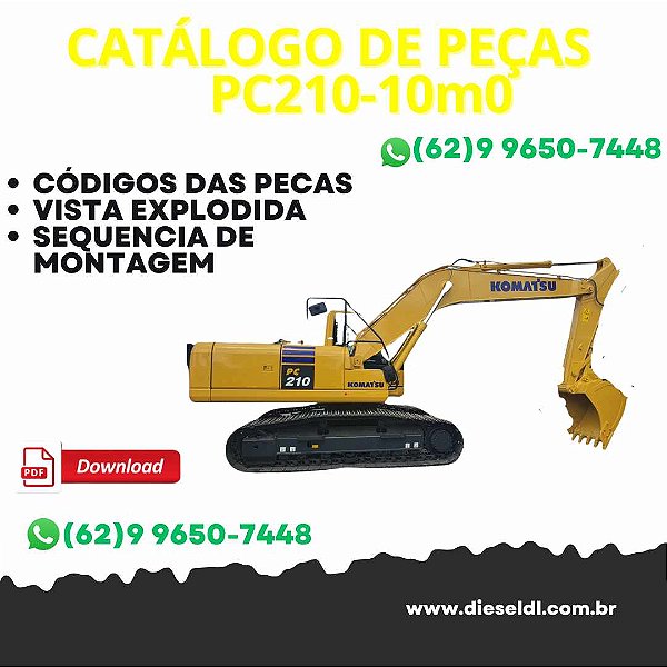 CATÁLOGO DE PEÇAS ESCAVADEIRA PC210-10M0 PC210LC-10M0 KOMATSU