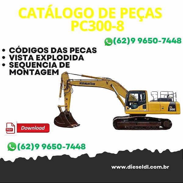 CATÁLOGO DE PEÇAS ESCAVADEIRA PC300-8 PC300LC-8 KOMATSU