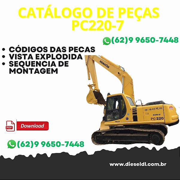 CATÁLOGO DE PEÇAS ESCAVADEIRA PC220-7 KOMATSU