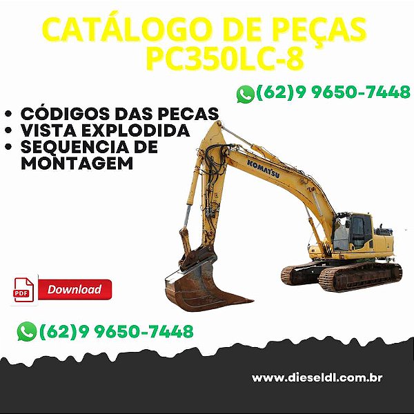 CATÁLOGO DE PEÇAS ESCAVADEIRA PC350LC-8 NLC-8 KOMATSU