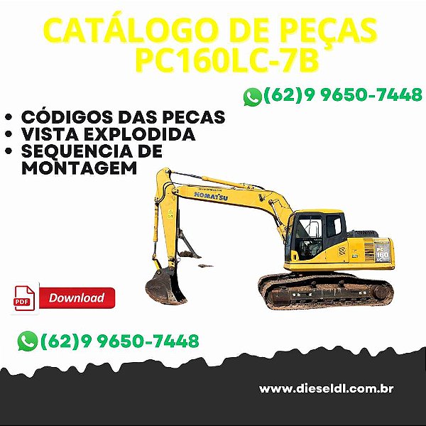 CATÁLOGO DE PEÇAS ESCAVADEIRA PC160LC-7B  KOMATSU