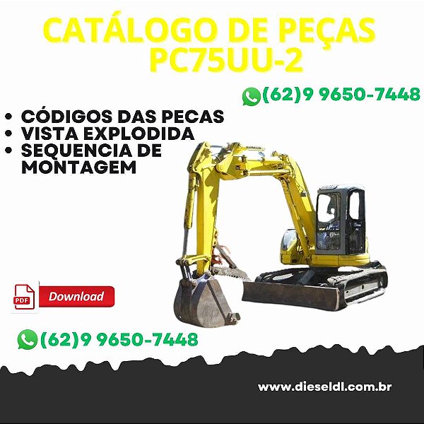 CATÁLOGO DE PEÇAS ESCAVADEIRA PC75UU-2  KOMATSU