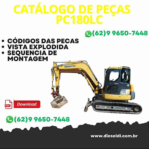 CATÁLOGO DE PEÇAS ESCAVADEIRA PC180LC /LLC /NLC-3K  KOMATSU
