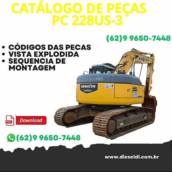 CATÁLOGO DE PEÇAS ESCAVADEIRA PC PC228US-3  KOMATSU