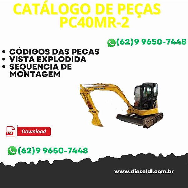 CATÁLOGO DE PEÇAS ESCAVADEIRA PC40MR-2  KOMATSU