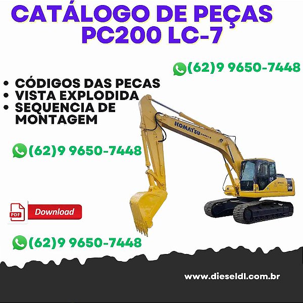 CATÁLOGO DE PEÇAS ESCAVADEIRA PC200 LC-7 PC210 LC-7  KOMATSU