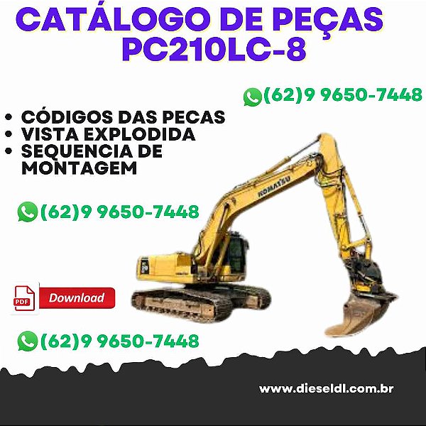 CATÁLOGO DE PEÇAS ESCAVADEIRA PC210-8 PC210LC-8 KOMATSU
