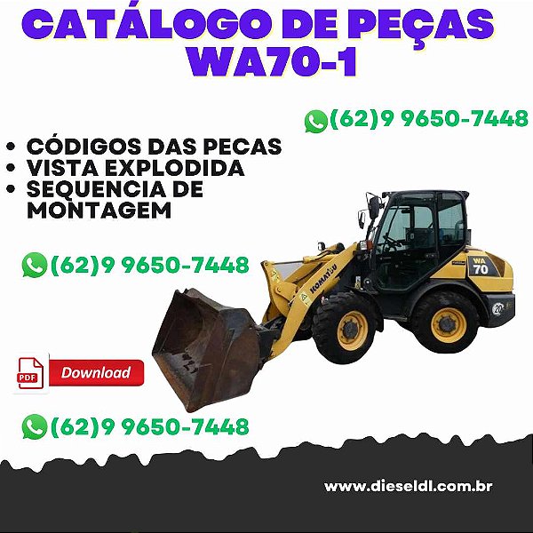 CATÁLOGO DE PEÇAS CARREGADEIRA  WA70-1 KOMATSU